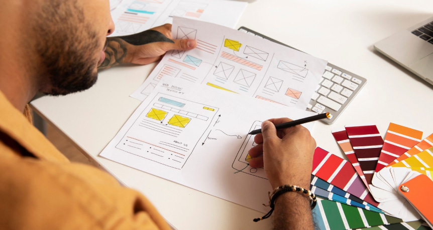 wireframe que será la estructura o primer boceto de la página web